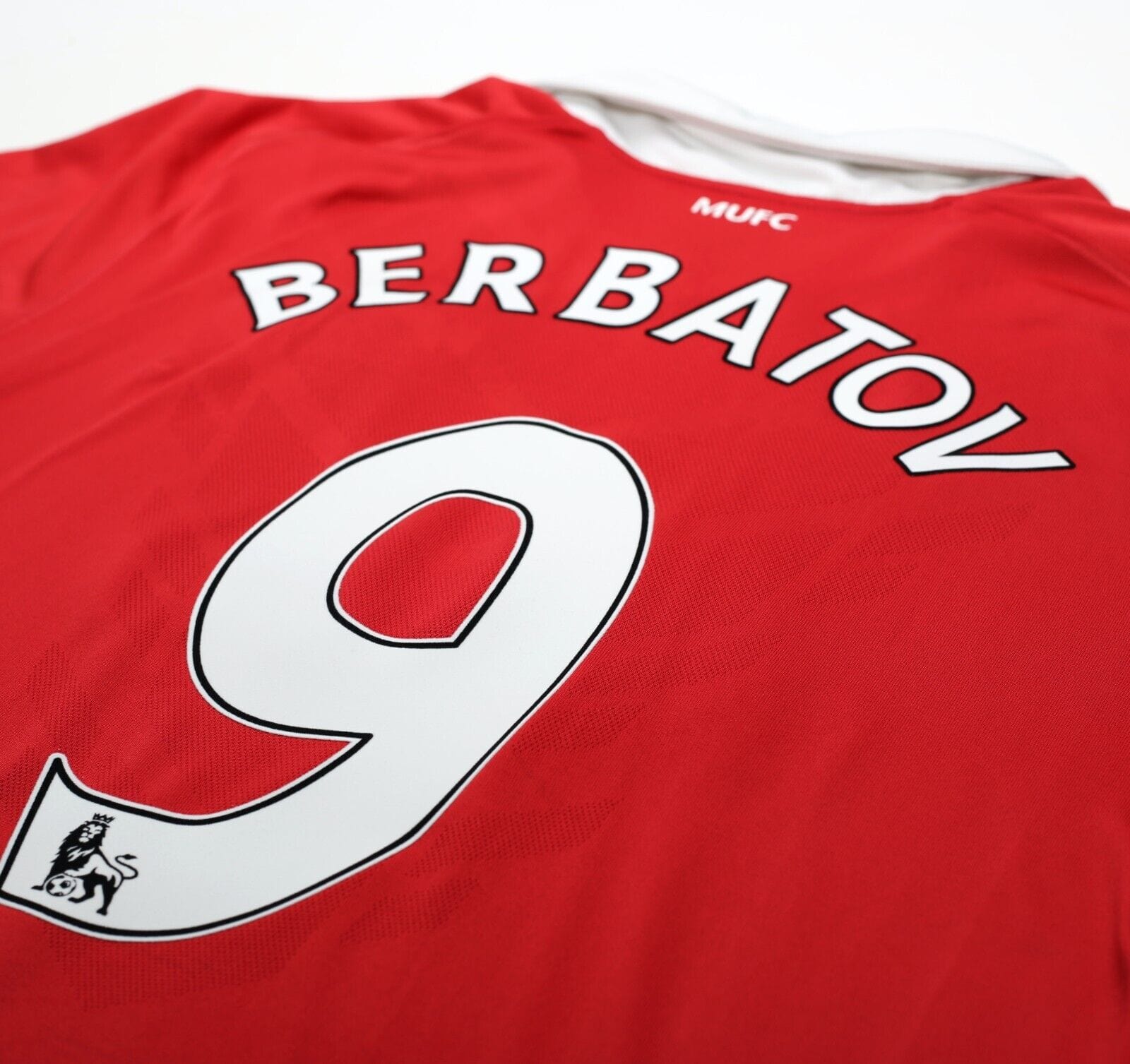 2010/11 BERBATOV #9 Manchester United Vintage Nike Home Football Shirt (L)