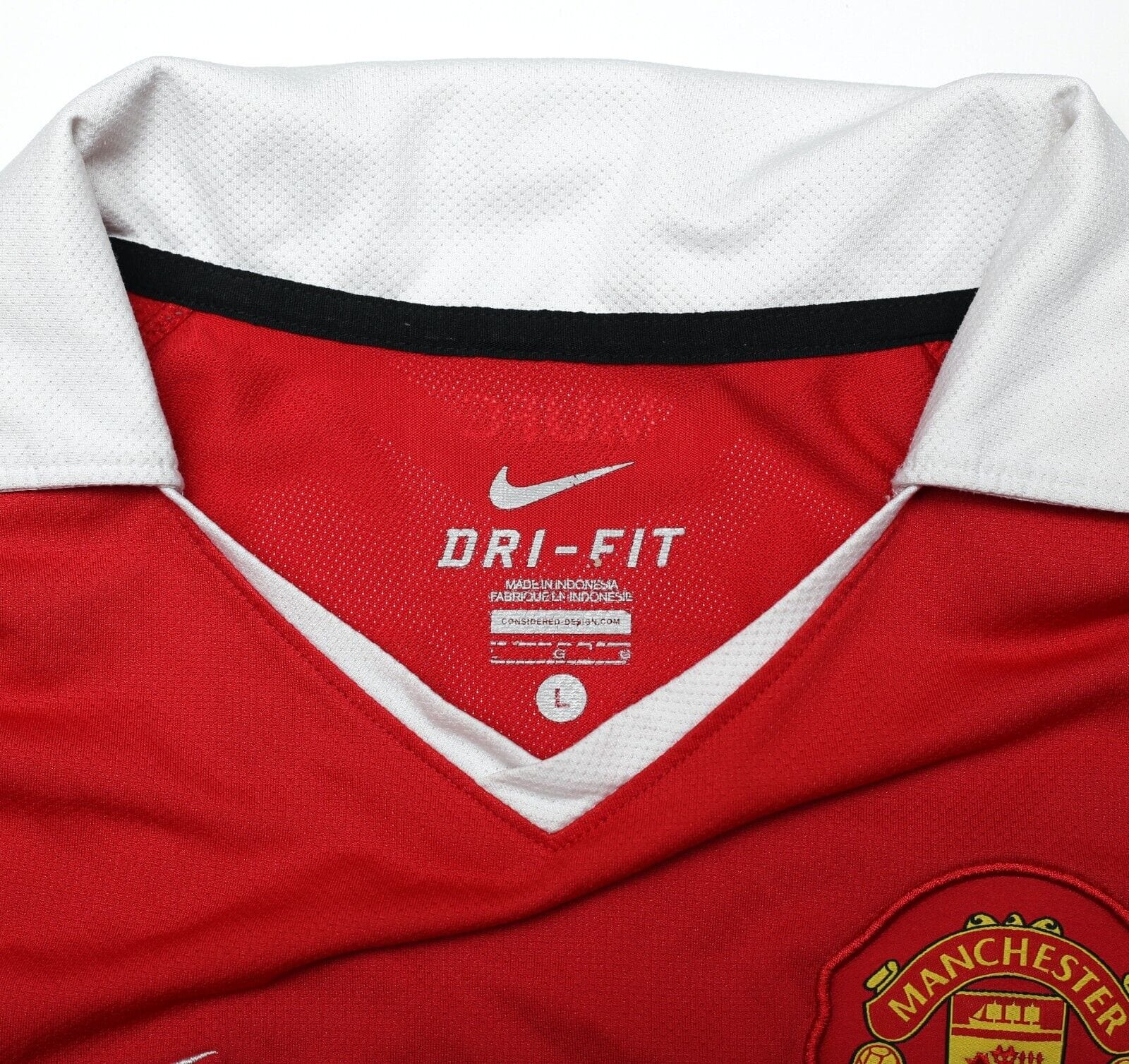 2010/11 BERBATOV #9 Manchester United Vintage Nike Home Football Shirt (L)