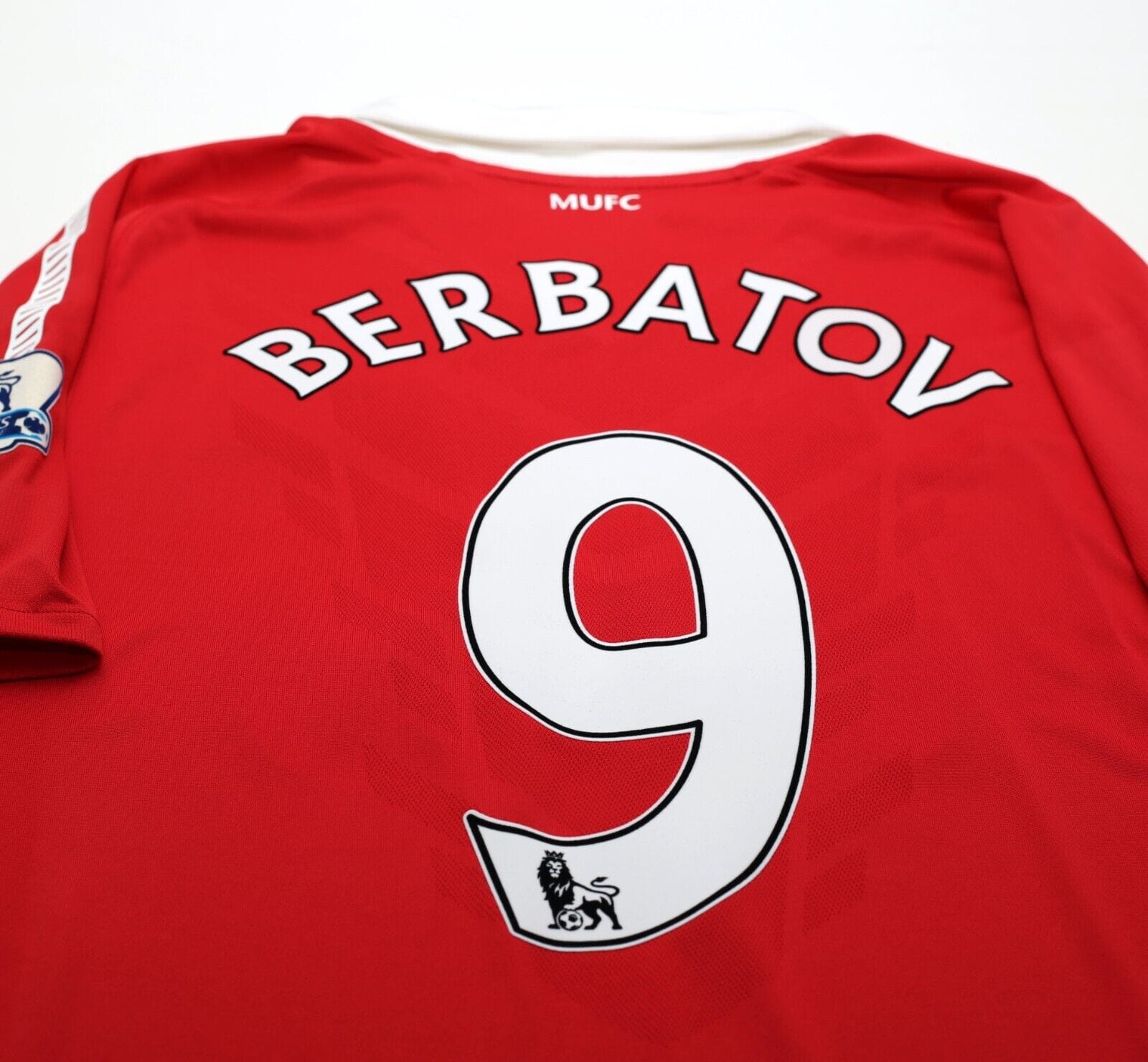2010/11 BERBATOV #9 Manchester United Vintage Nike Home Football Shirt (XL)