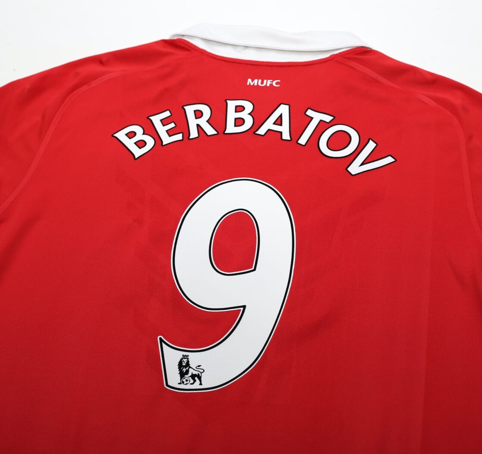 2010/11 BERBATOV #9 Manchester United Vintage Nike Home Football Shirt (XXL)