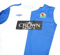 2010/11 BLACKBURN ROVERS Vintage Umbro Long Sleeve Home Football Shirt (L/XL)
