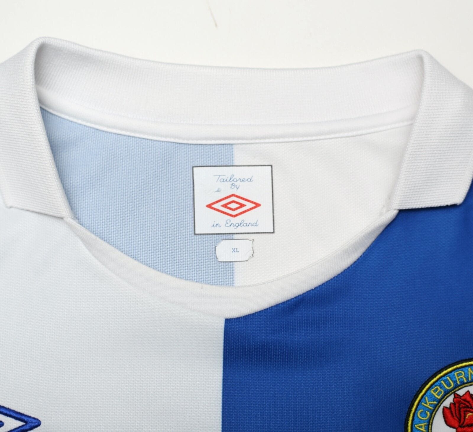 2010/11 BLACKBURN ROVERS Vintage Umbro Long Sleeve Home Football Shirt (L/XL)