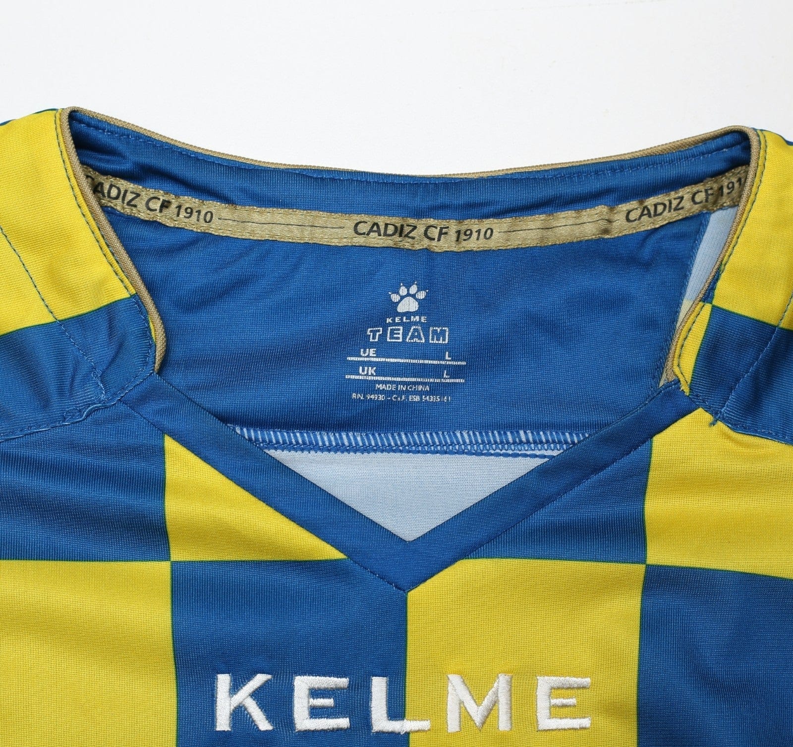 2010/11 CADIZ Vintage Kelme Long Sleeve Special Anniversary Football Shirt (L)
