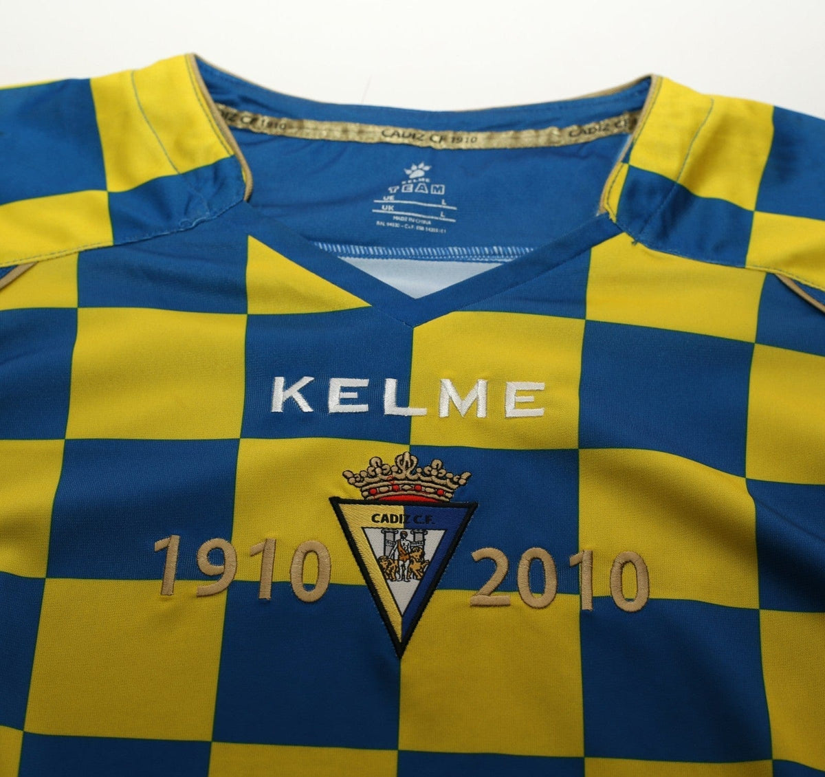 2010/11 CADIZ Vintage Kelme Long Sleeve Special Anniversary Football Shirt (L)