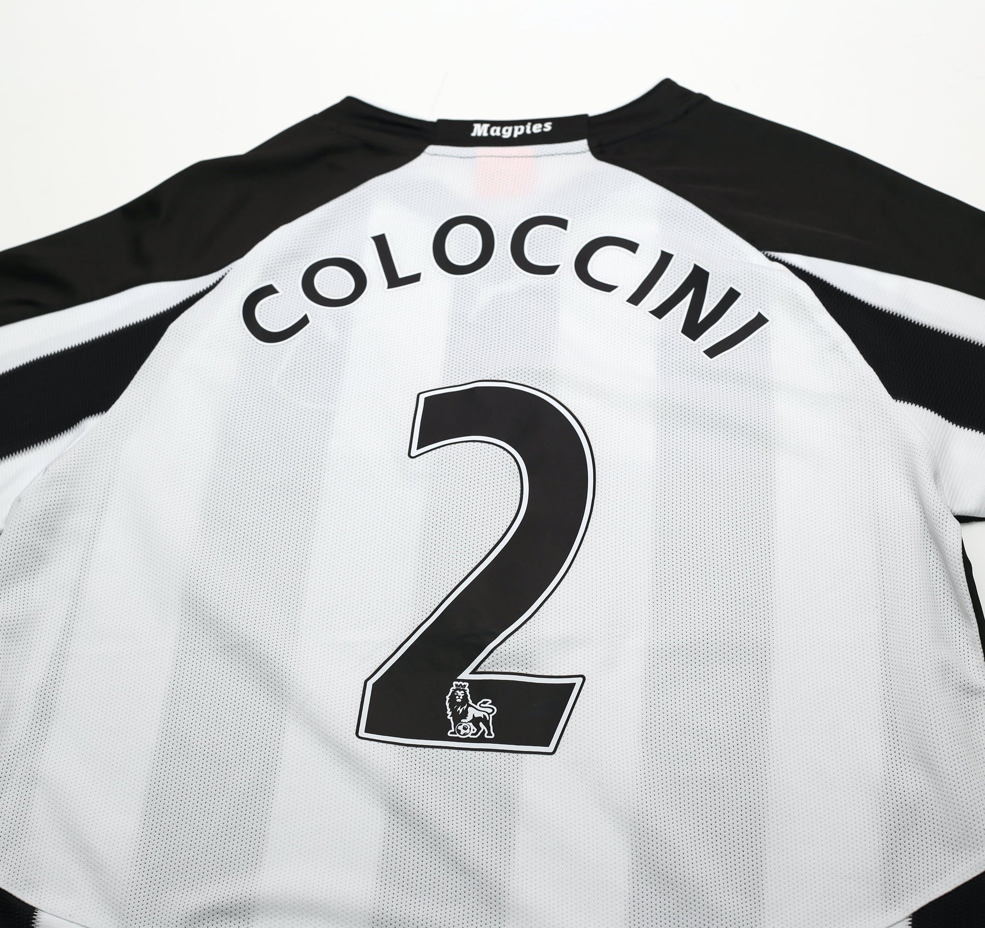 2010/11 COLOCCINI #2 Newcastle United Vintage PUMA Home Football Shirt (M)