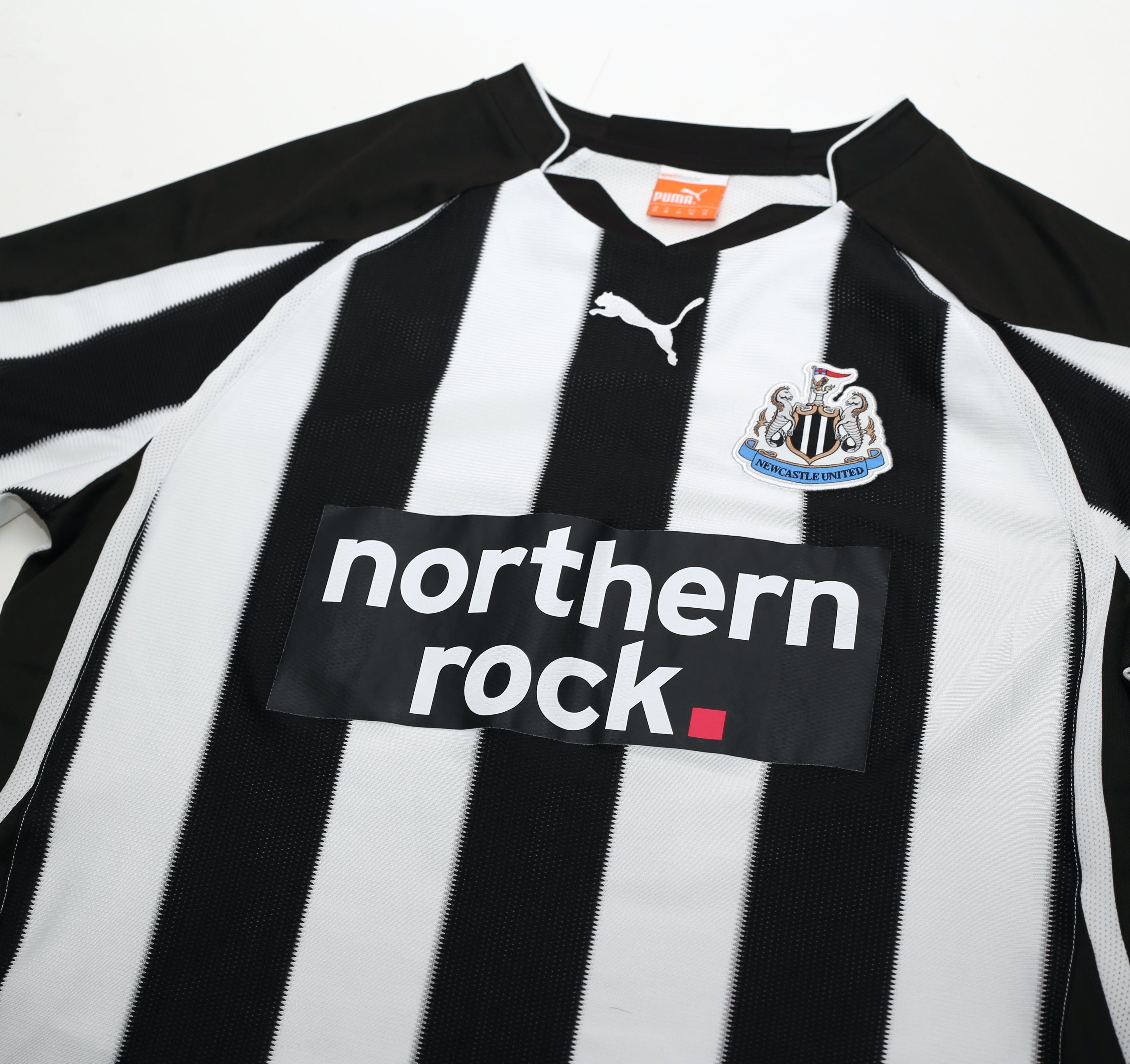 2010/11 COLOCCINI #2 Newcastle United Vintage PUMA Home Football Shirt (M)