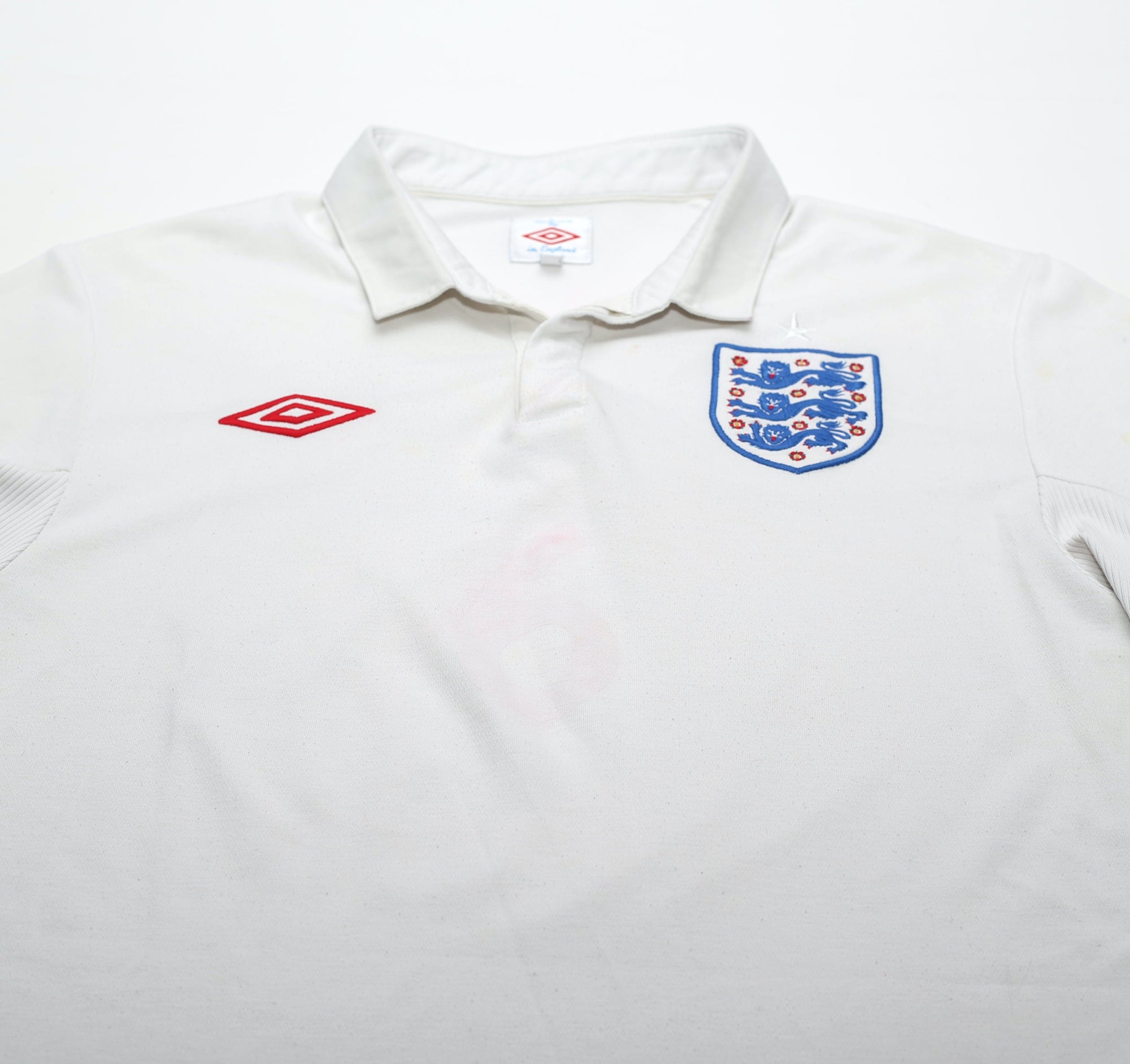 2010/11 ENGLAND Vintage Umbro Home Football Shirt (M)