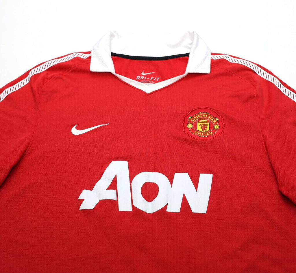2010/11 Ji Sung Park #13 Manchester United Vintage Nike Home Football Shirt (XL)
