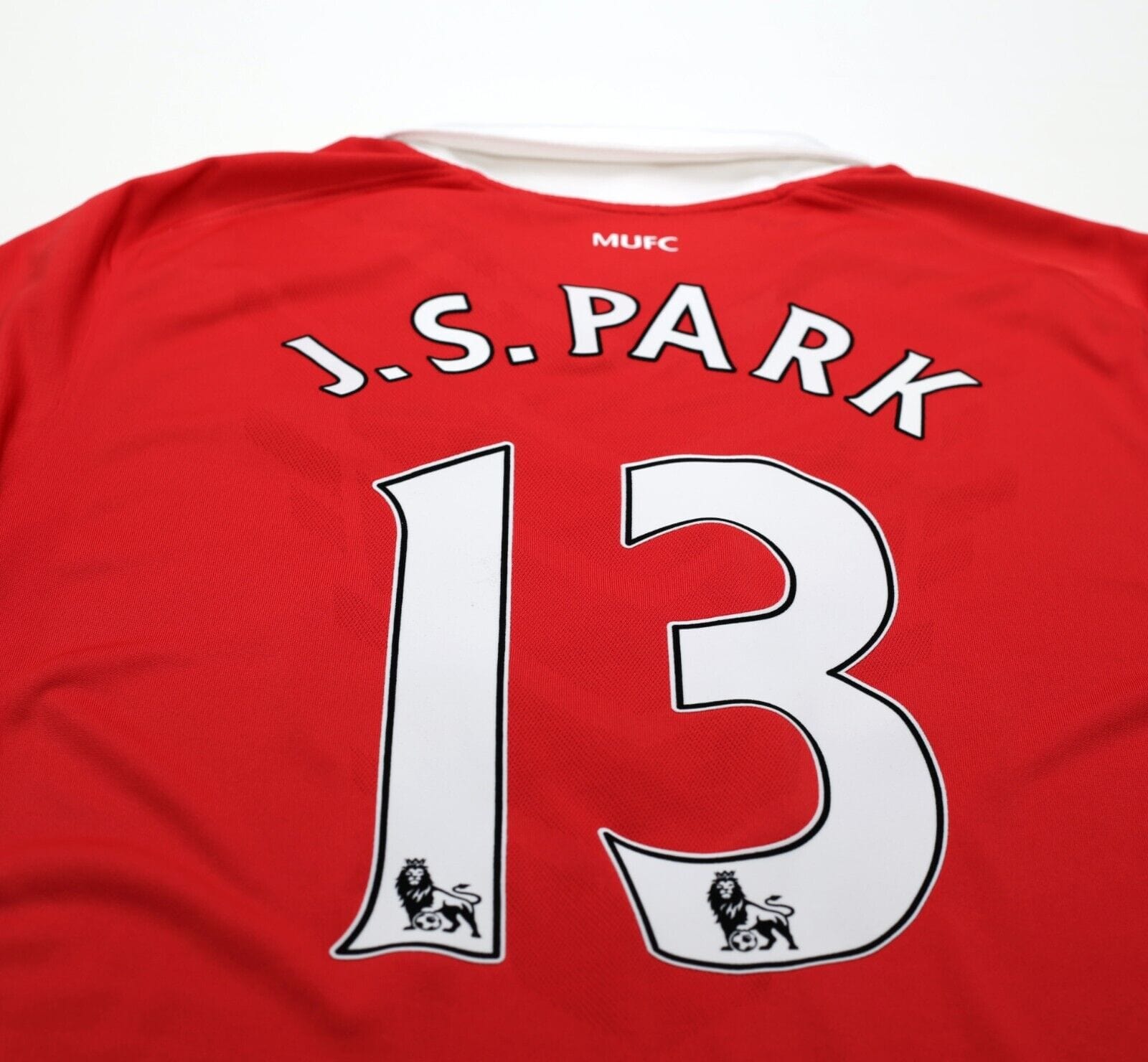 2010/11 Ji Sung Park #13 Manchester United Vintage Nike Home Football Shirt (XL)