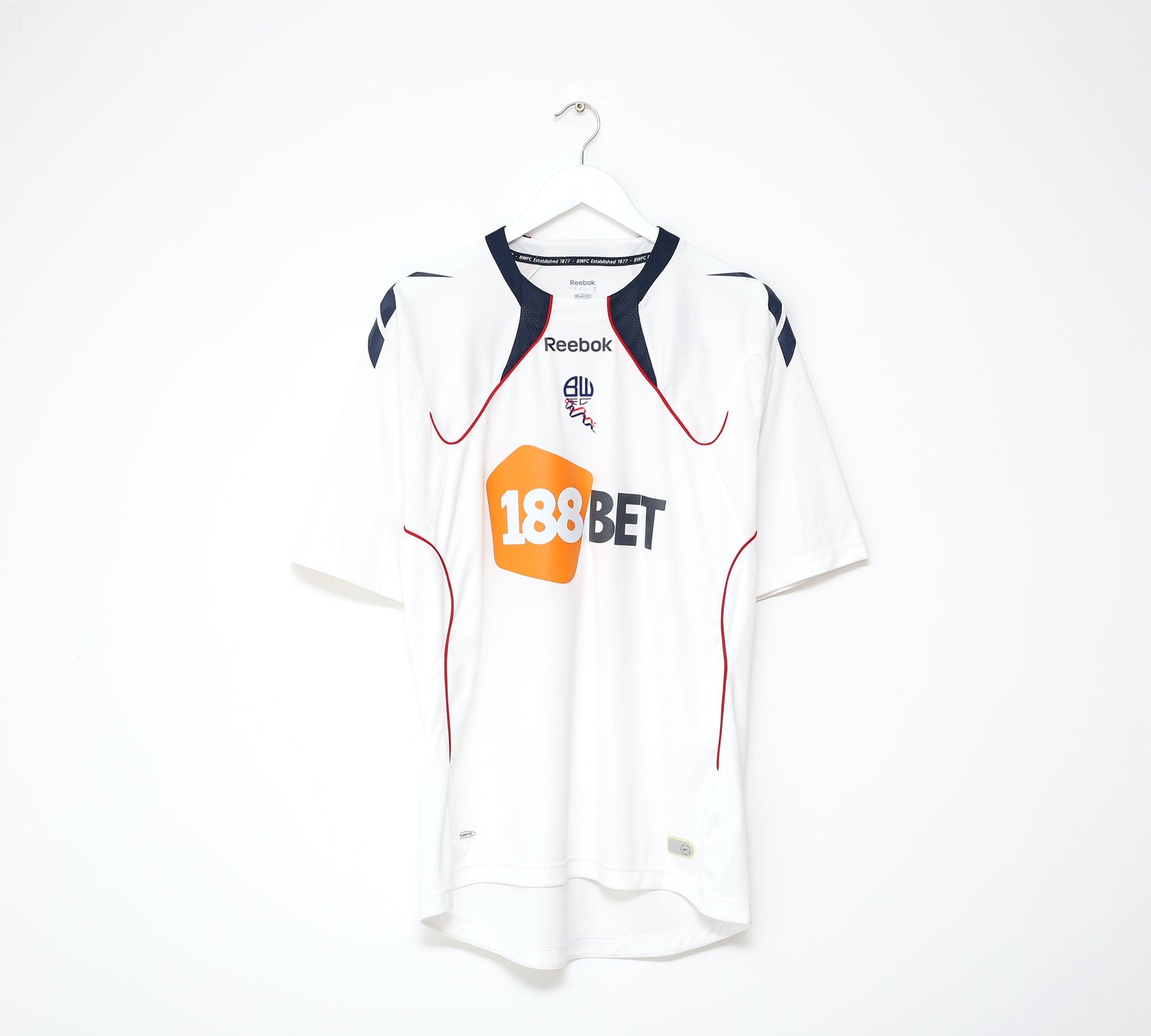2010/11 K. DAVIES #14 Bolton Wanderers Vintage Reebok Home Football Shirt (M/L)