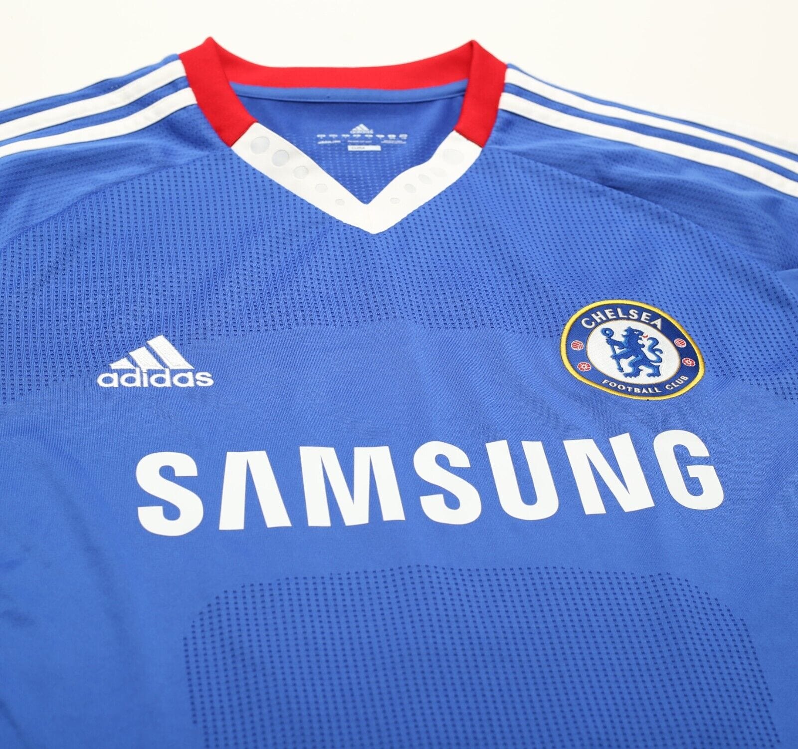 2010/11 MALOUDA #15 Chelsea Vintage adidas Home Football Shirt Jersey (L)