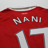 2010/11 Nani #17 Manchester United Vintage Home Football Shirt (M)