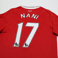 2010/11 Nani #17 Manchester United Vintage Home Football Shirt (M)