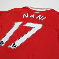 2010/11 Nani #17 Manchester United Vintage Home Football Shirt (M)
