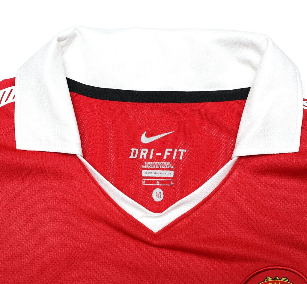 2010/11 SCHOLES #18 Manchester United Vintage Nike Home Football Shirt (M)