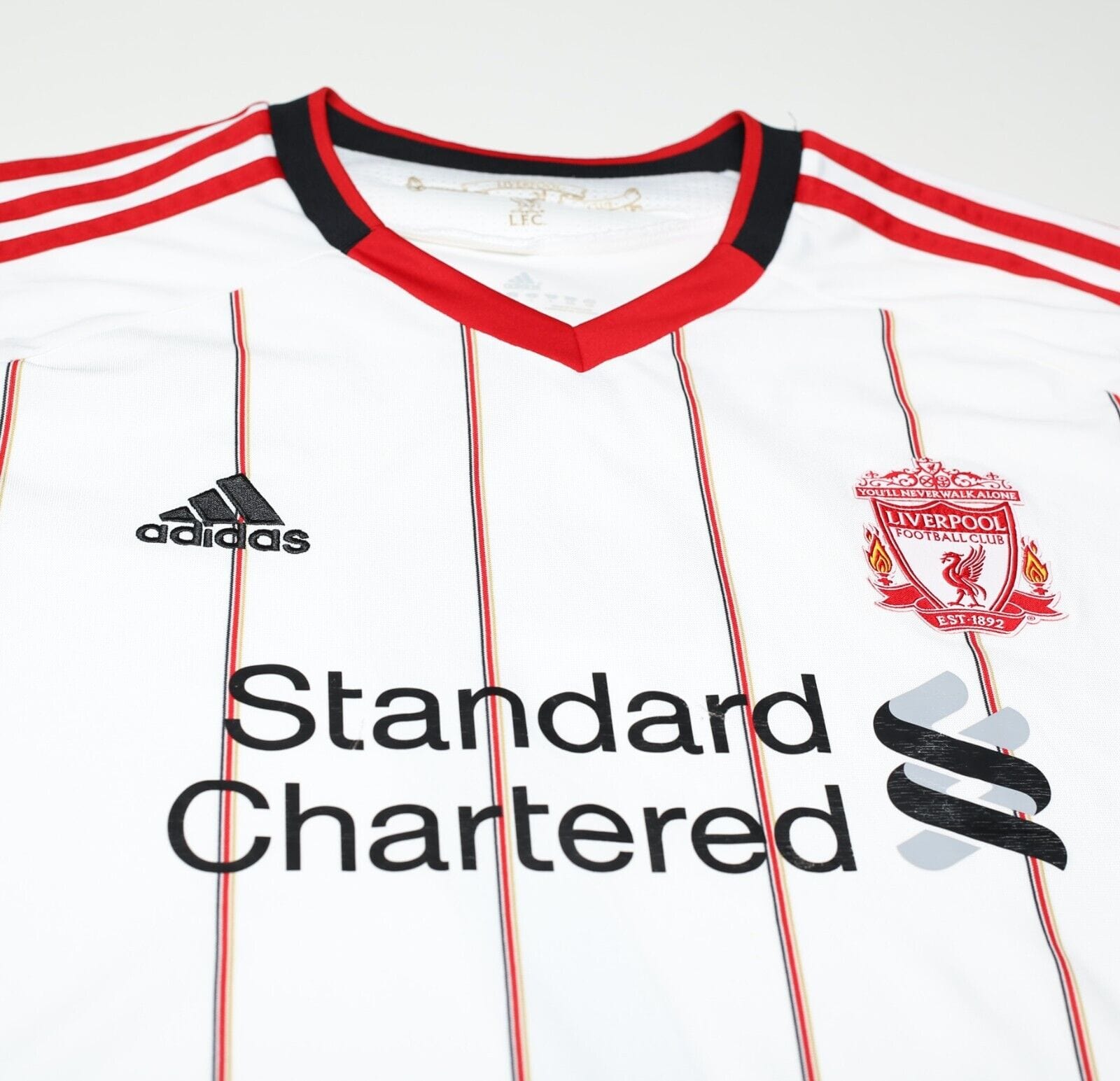 2010/11 SUAREZ #7 Liverpool Vintage adidas Away Football Shirt Jersey (XL)