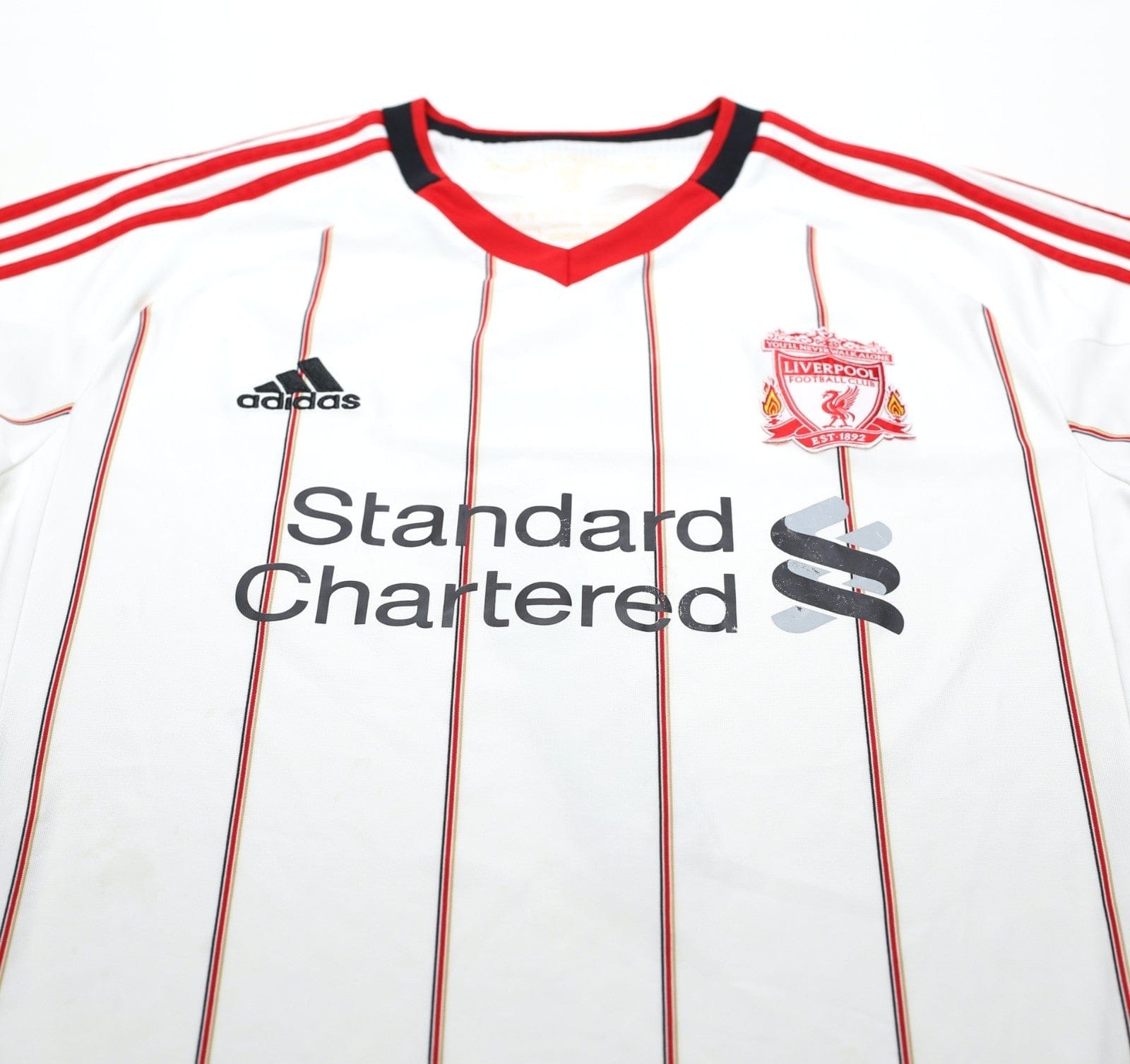 2010/11 SUAREZ #7 Liverpool Vintage adidas Away Football Shirt (M)