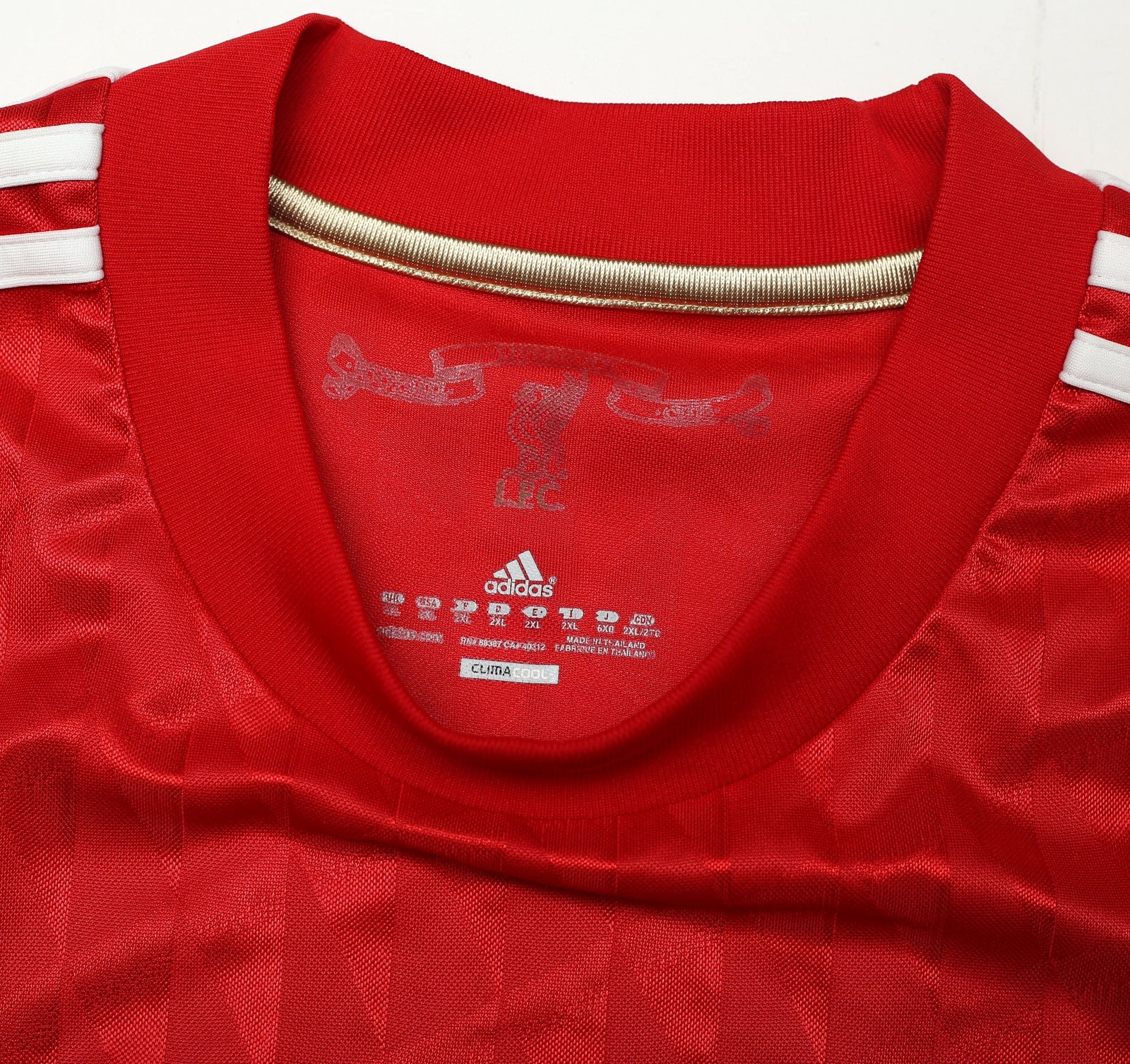 2010/11 SUAREZ #7 Liverpool Vintage adidas Home Football Shirt (XXL)