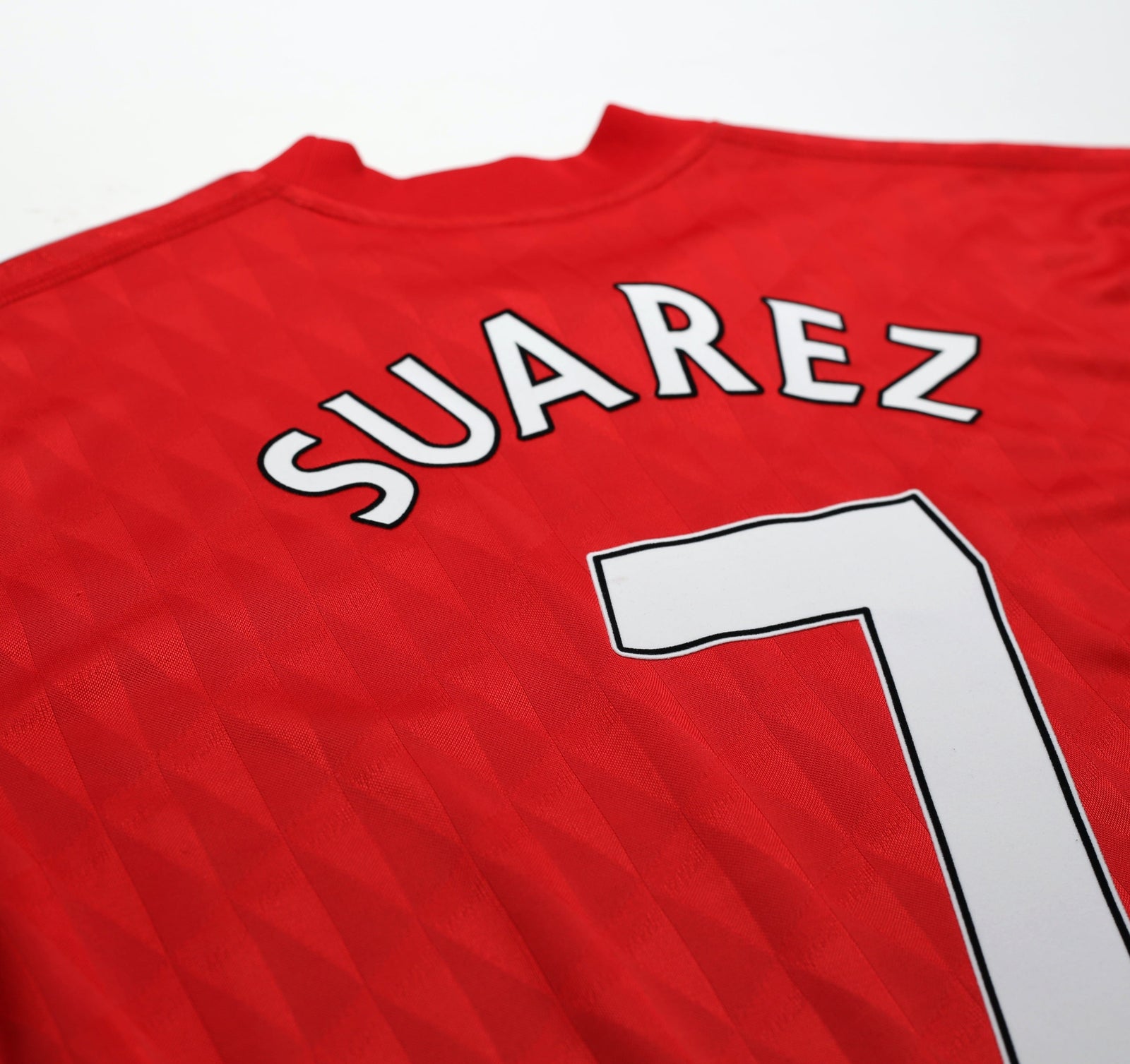2010/11 SUAREZ #7 Liverpool Vintage adidas Home Football Shirt (XXL)