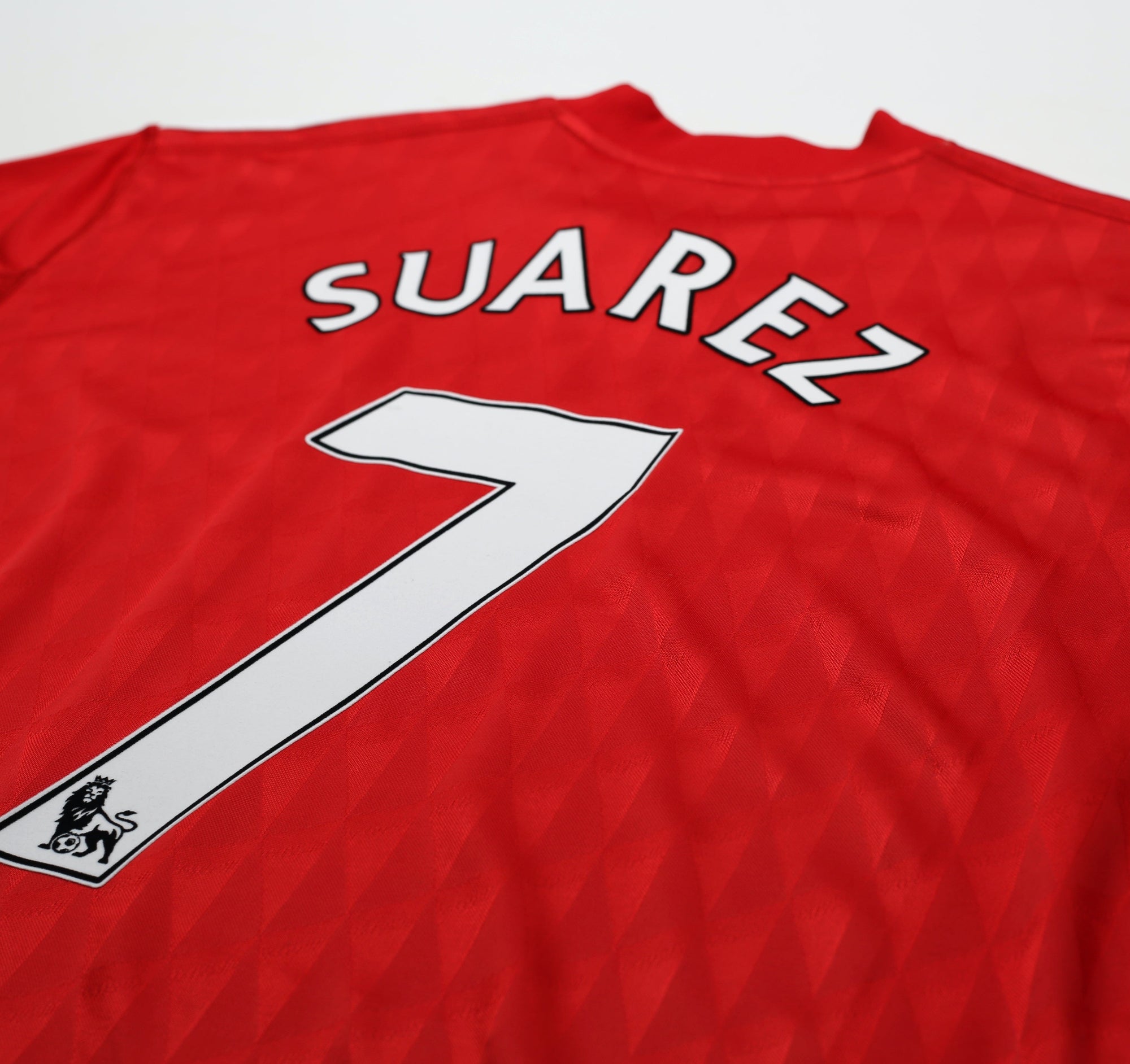 2010/11 SUAREZ #7 Liverpool Vintage adidas Home Football Shirt (XXL)