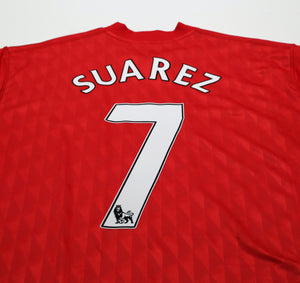 2010/11 SUAREZ #7 Liverpool Vintage adidas Home Football Shirt (XXL)