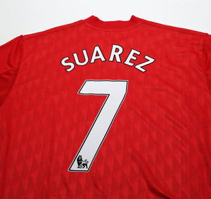2010/11 SUAREZ #7 Liverpool Vintage adidas Home Football Shirt (XXL)