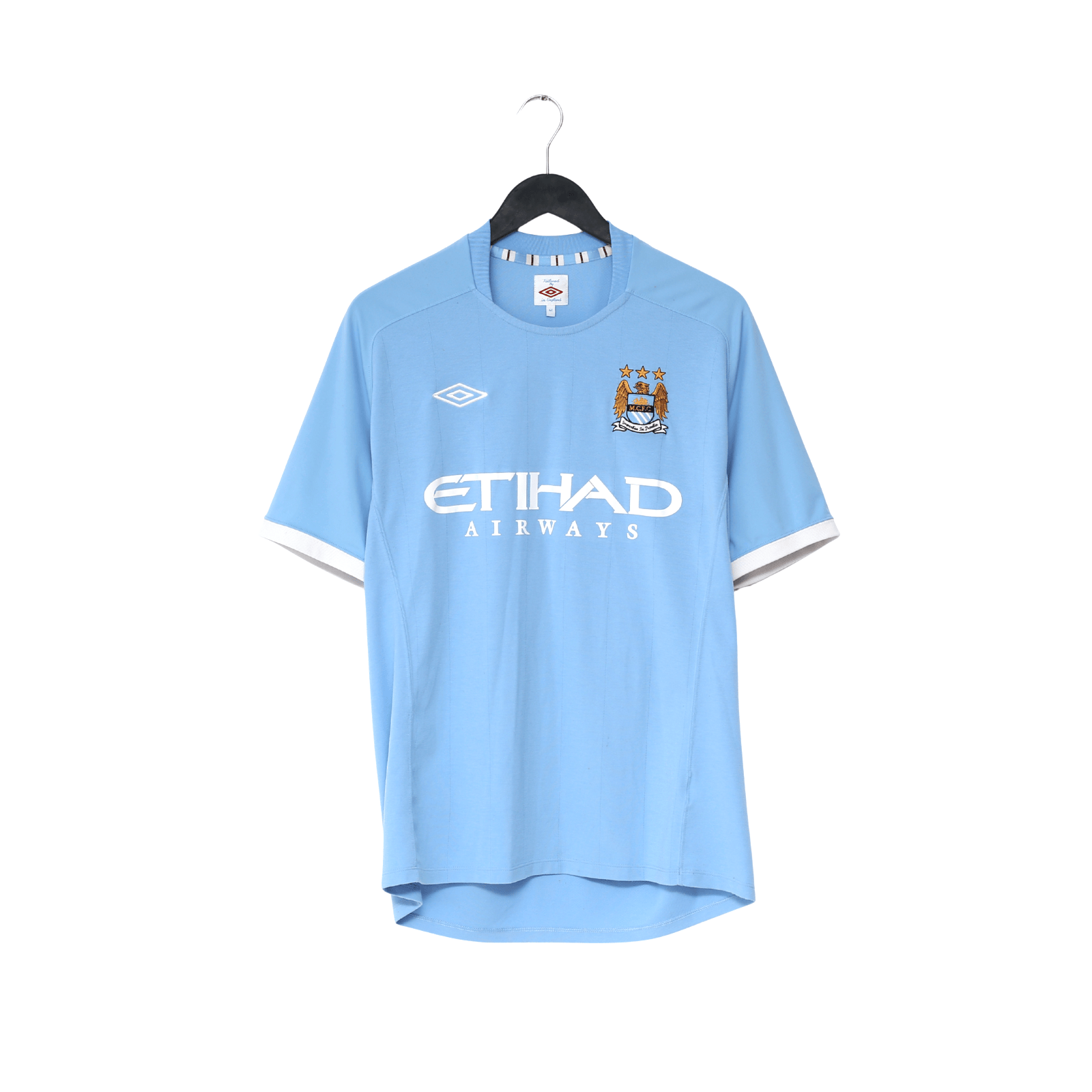 2010/11 TEVEZ #32 Manchester City Vintage Umbro Home Football Shirt (M/L) 42