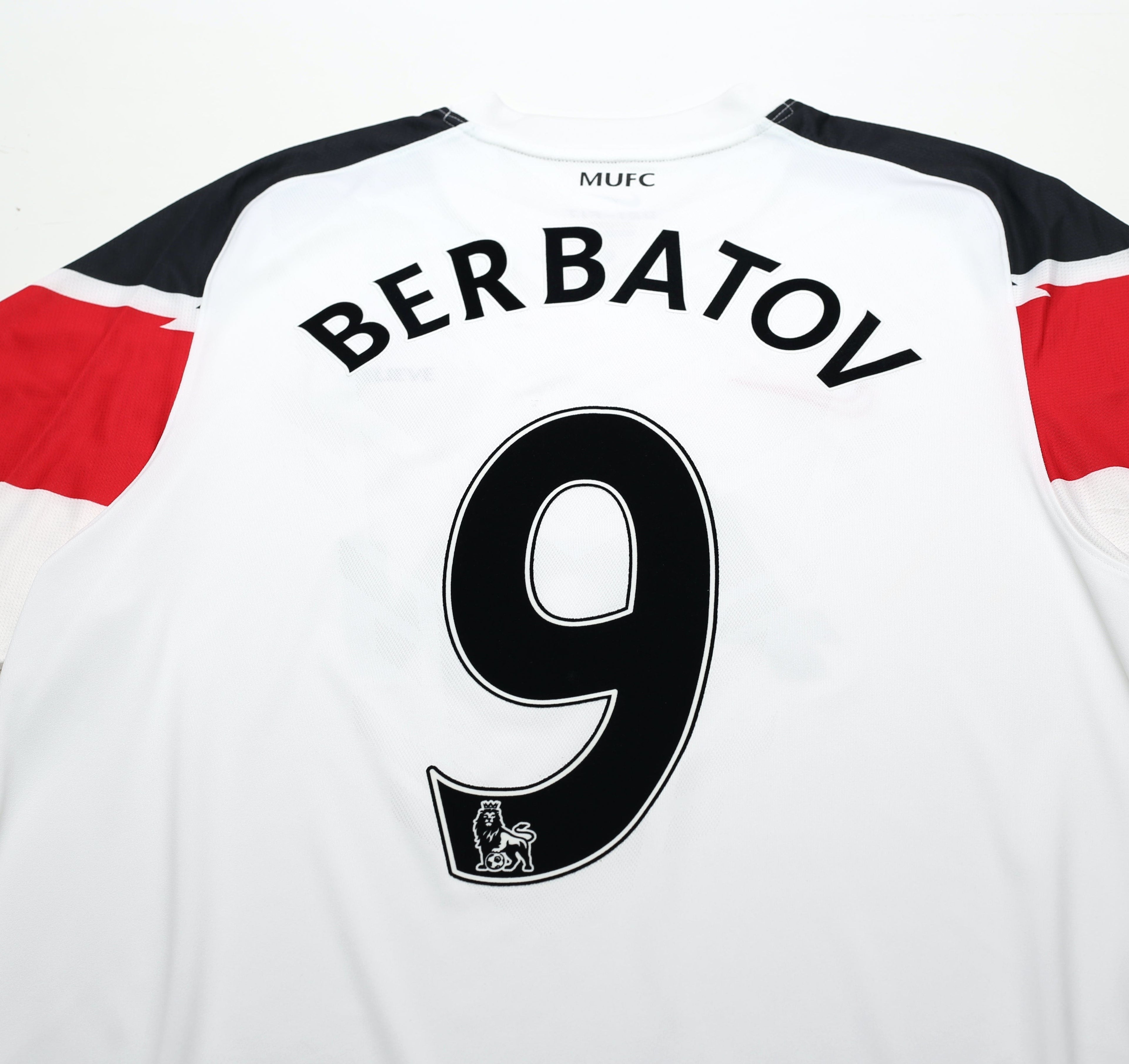 2010/12 BERBATOV #9 Manchester United Vintage Nike Away Football Shirt (L)