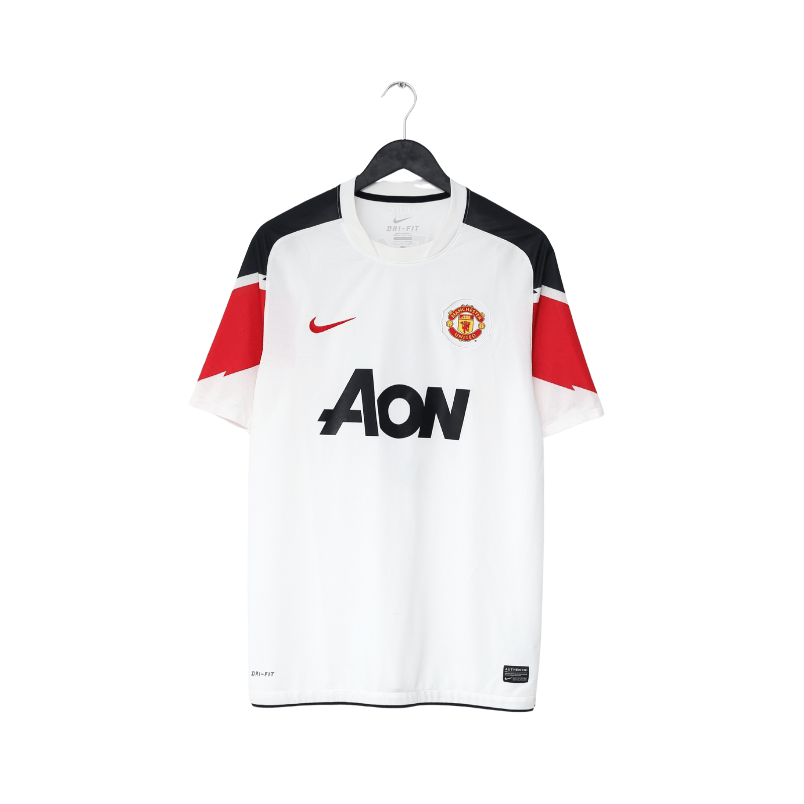 2010/12 BERBATOV #9 Manchester United Vintage Nike Away Football Shirt (L)