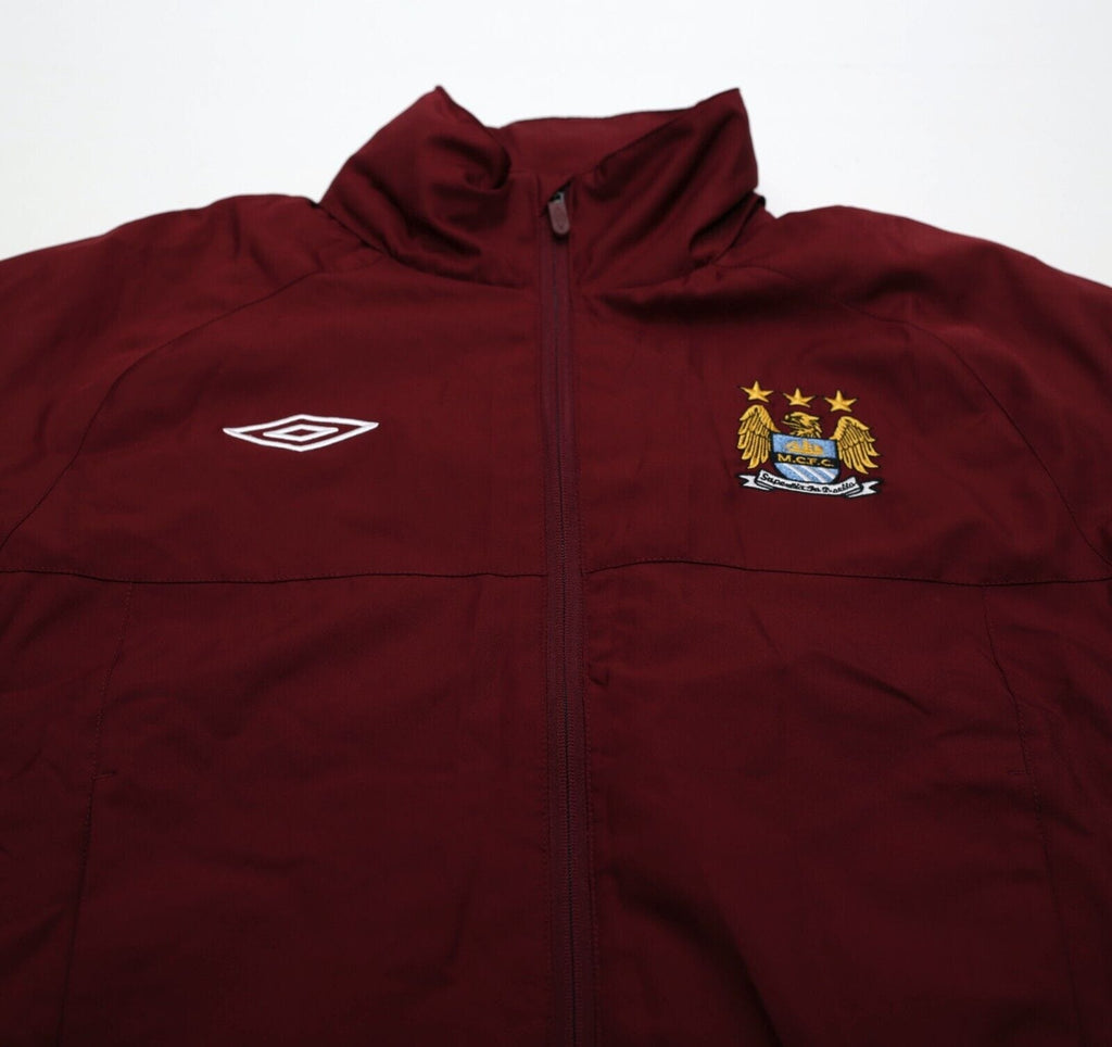 2010/12 MANCHESTER CITY Vintage Umbro Football Hooded Jacket (M)