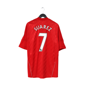 2010/12 SUAREZ #7 Liverpool Vintage adidas Home Football Shirt (XL)