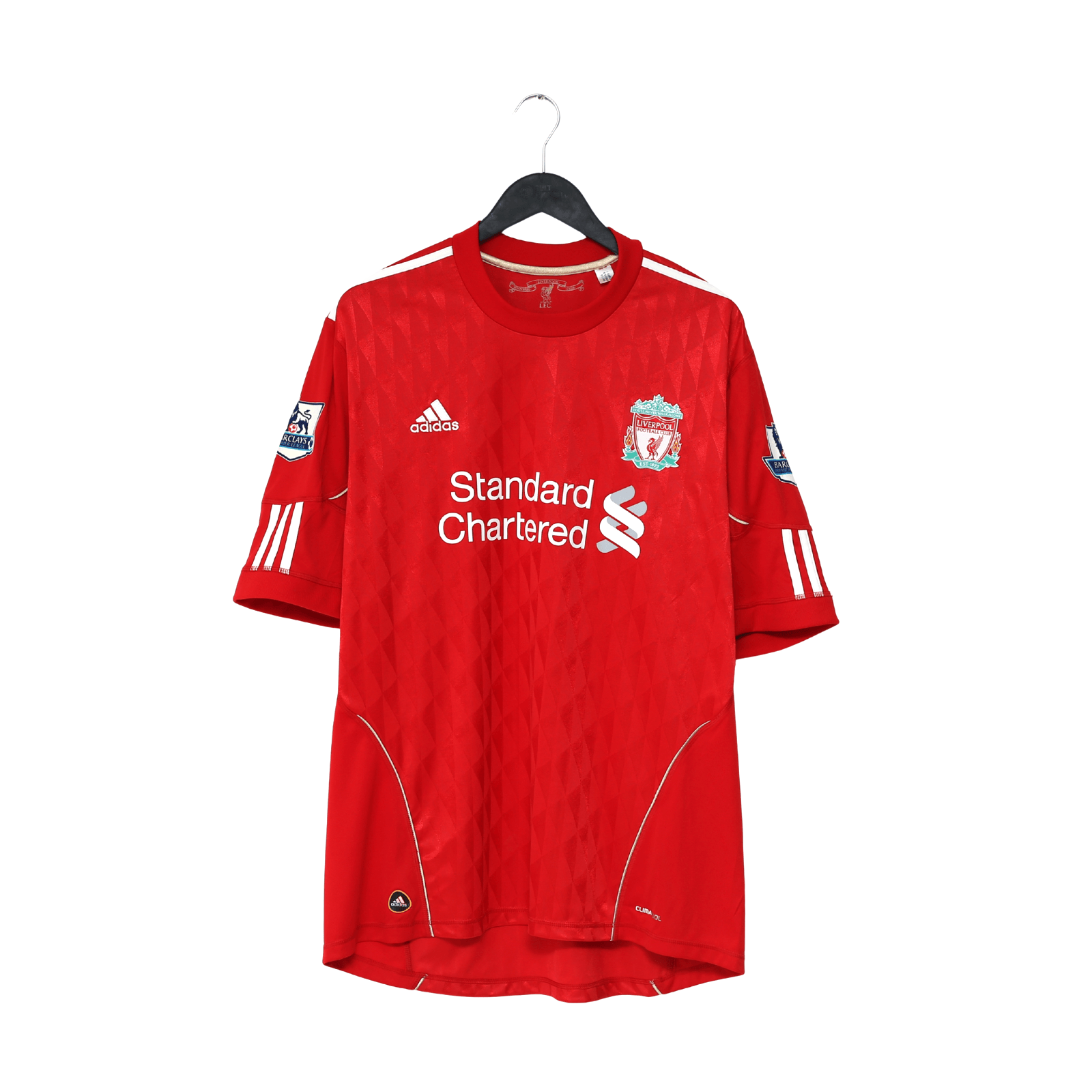 2010/12 SUAREZ #7 Liverpool Vintage adidas Home Football Shirt (XL)