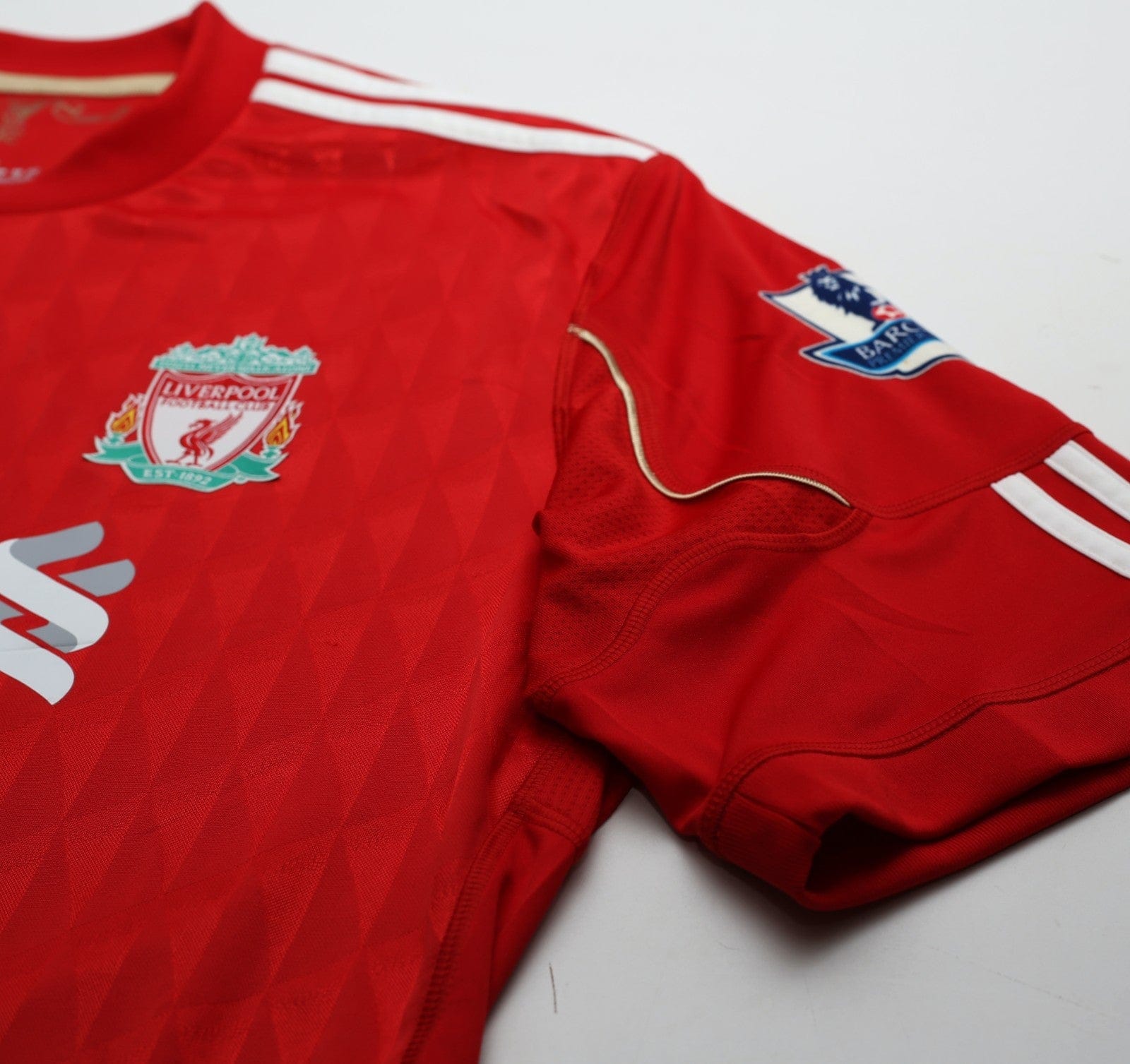 2010/12 SUAREZ #7 Liverpool Vintage adidas Home Football Shirt (XL)