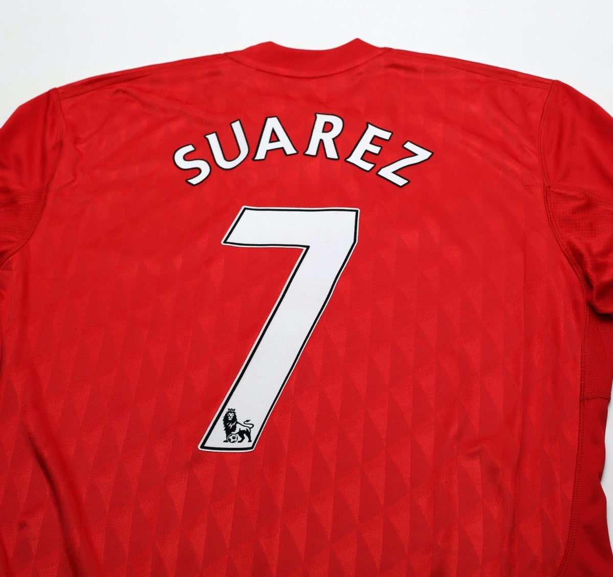 2010/12 SUAREZ #7 Liverpool Vintage adidas Home Football Shirt (XL)