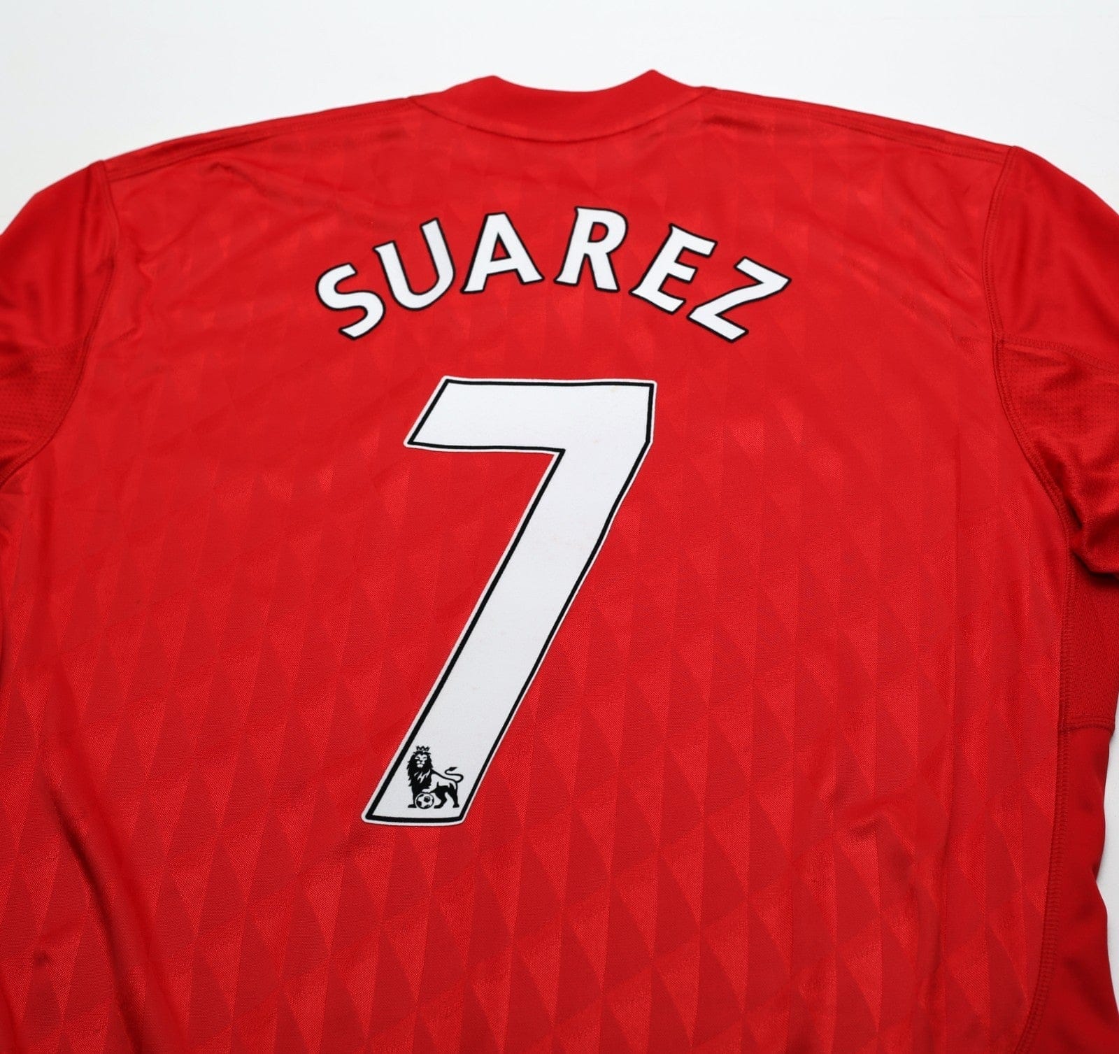 2010/12 SUAREZ #7 Liverpool Vintage adidas Home Football Shirt (XL)