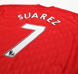 2010/12 SUAREZ #7 Liverpool Vintage adidas Home Football Shirt (XL)