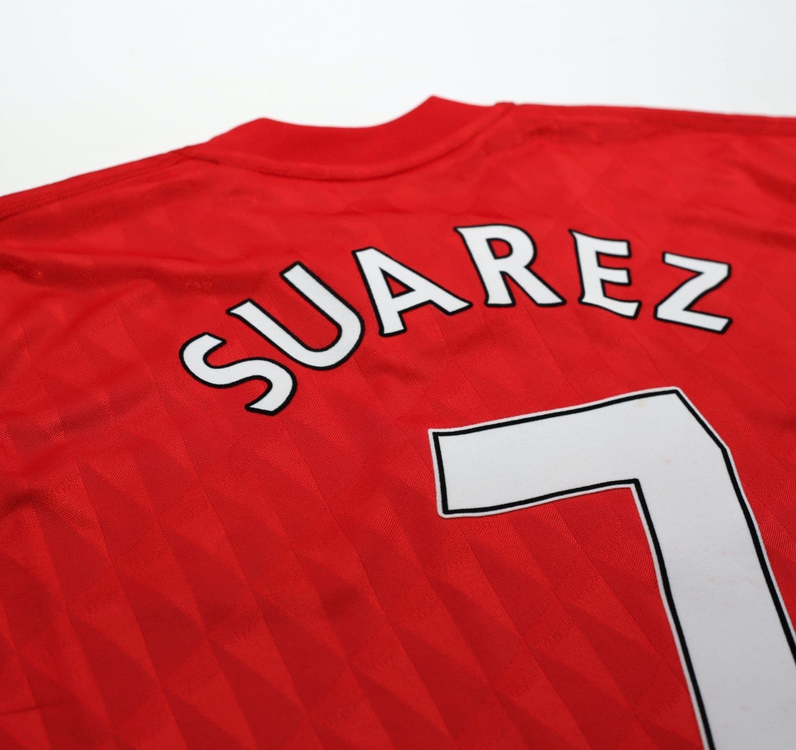 2010/12 SUAREZ #7 Liverpool Vintage adidas Home Football Shirt (XL)