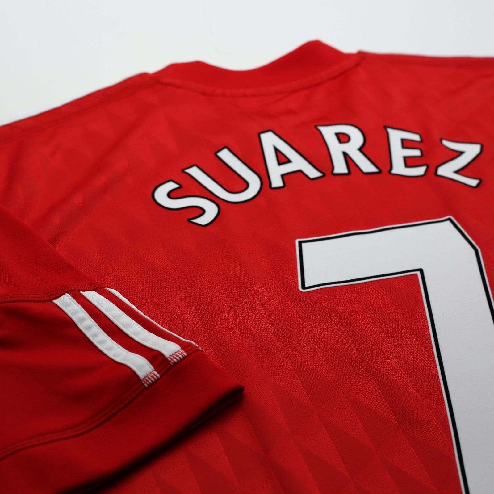 2010/12 Suarez #7 Liverpool Vintage adidas Home Football Shirt (XL)