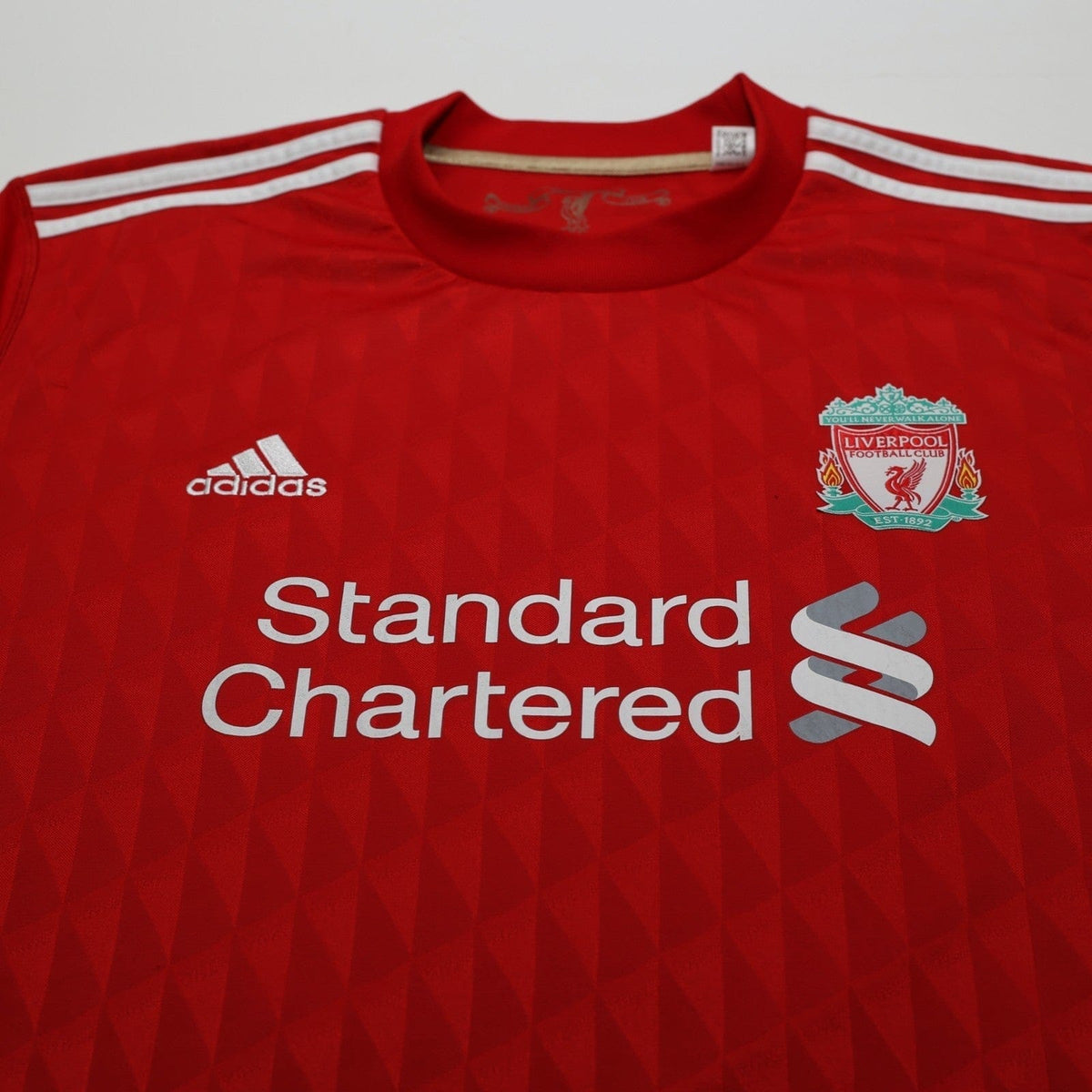 2010/12 Suarez #7 Liverpool Vintage adidas Home Football Shirt (XL)