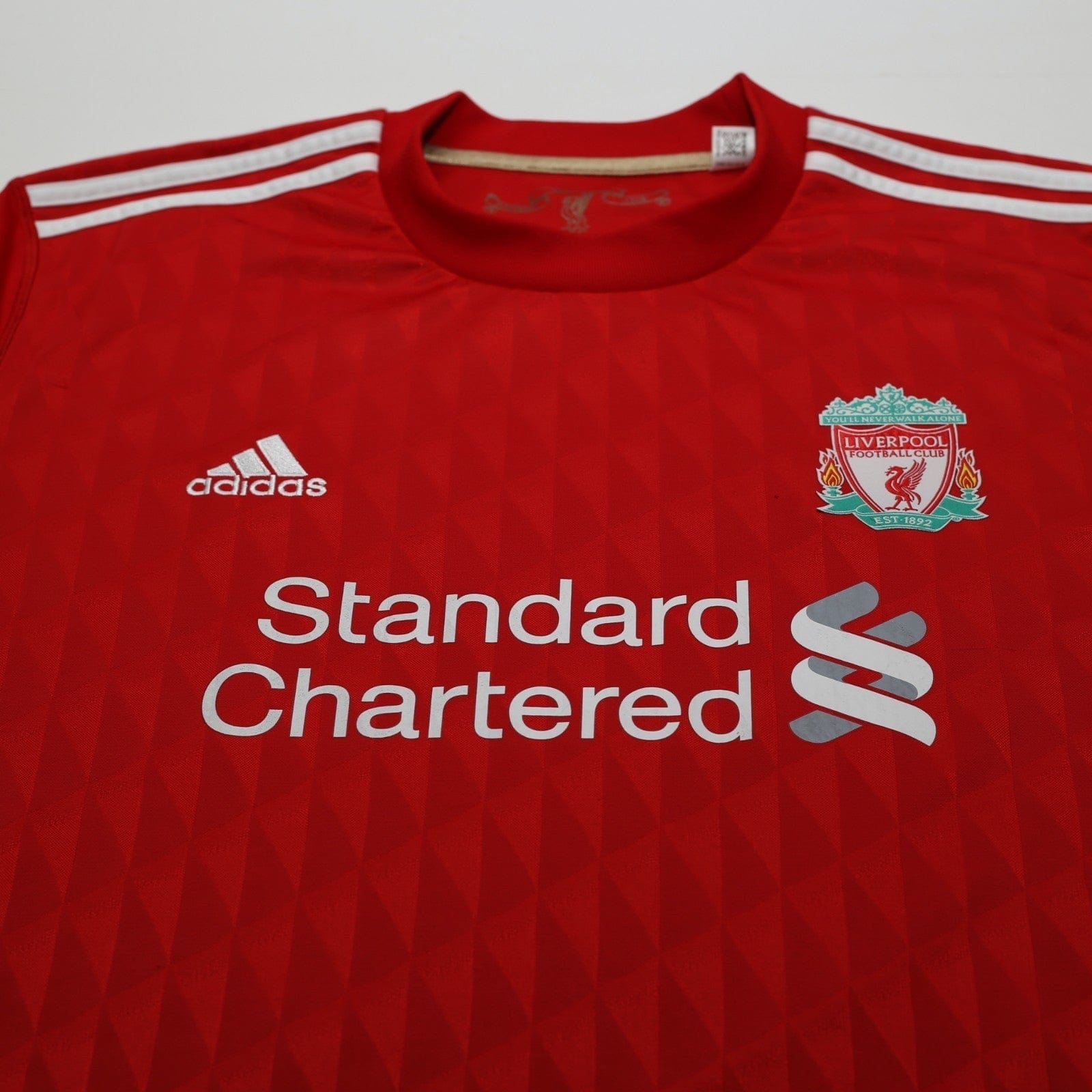 2010/12 Suarez #7 Liverpool Vintage adidas Home Football Shirt (XL)