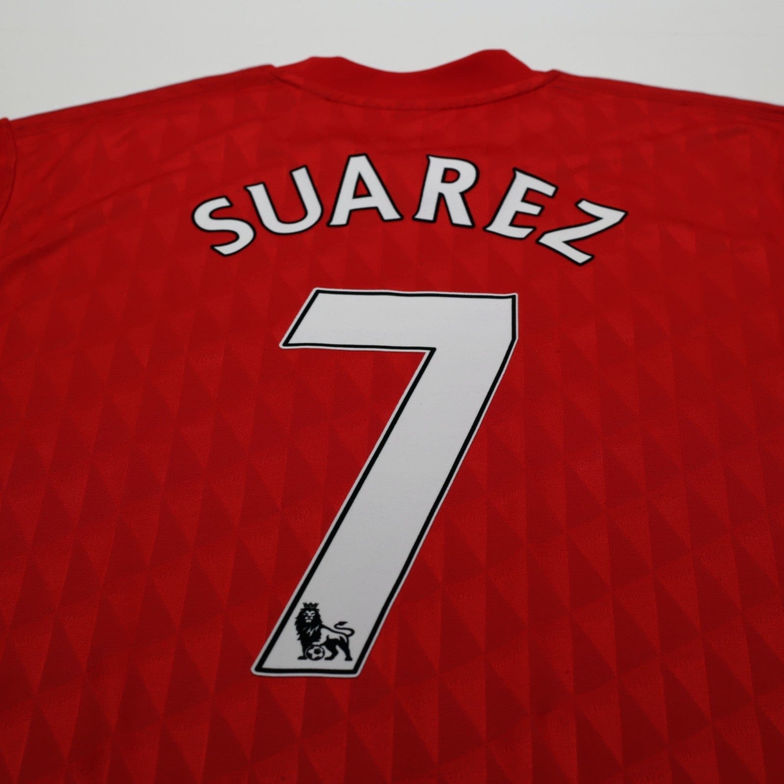 2010/12 Suarez #7 Liverpool Vintage adidas Home Football Shirt (XL)