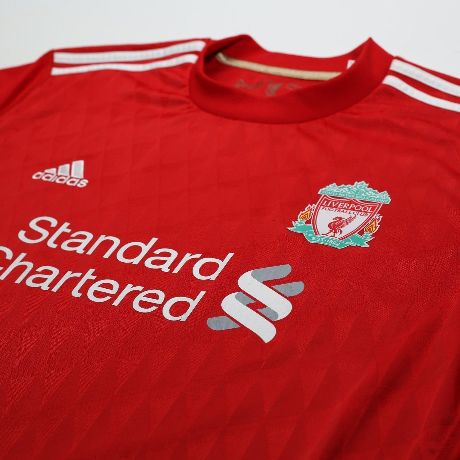 2010/12 Suarez #7 Liverpool Vintage adidas Home Football Shirt (XL)