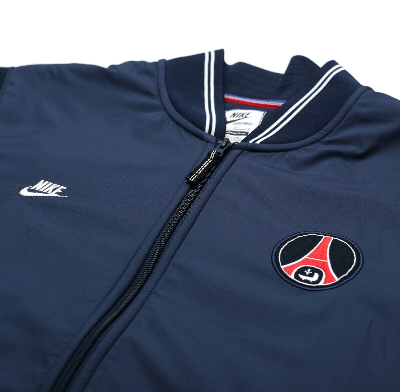 2010's PSG Vintage Nike Football Bomber Jacket Track Top (L)