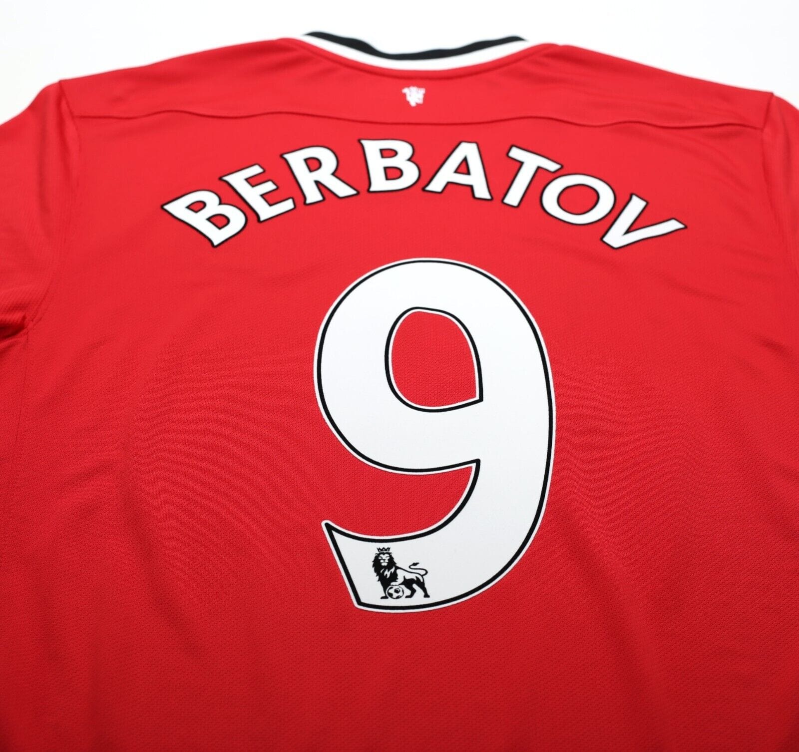 2011/12 BERBATOV #9 Manchester United Vintage Nike Home Football Shirt (M/L)