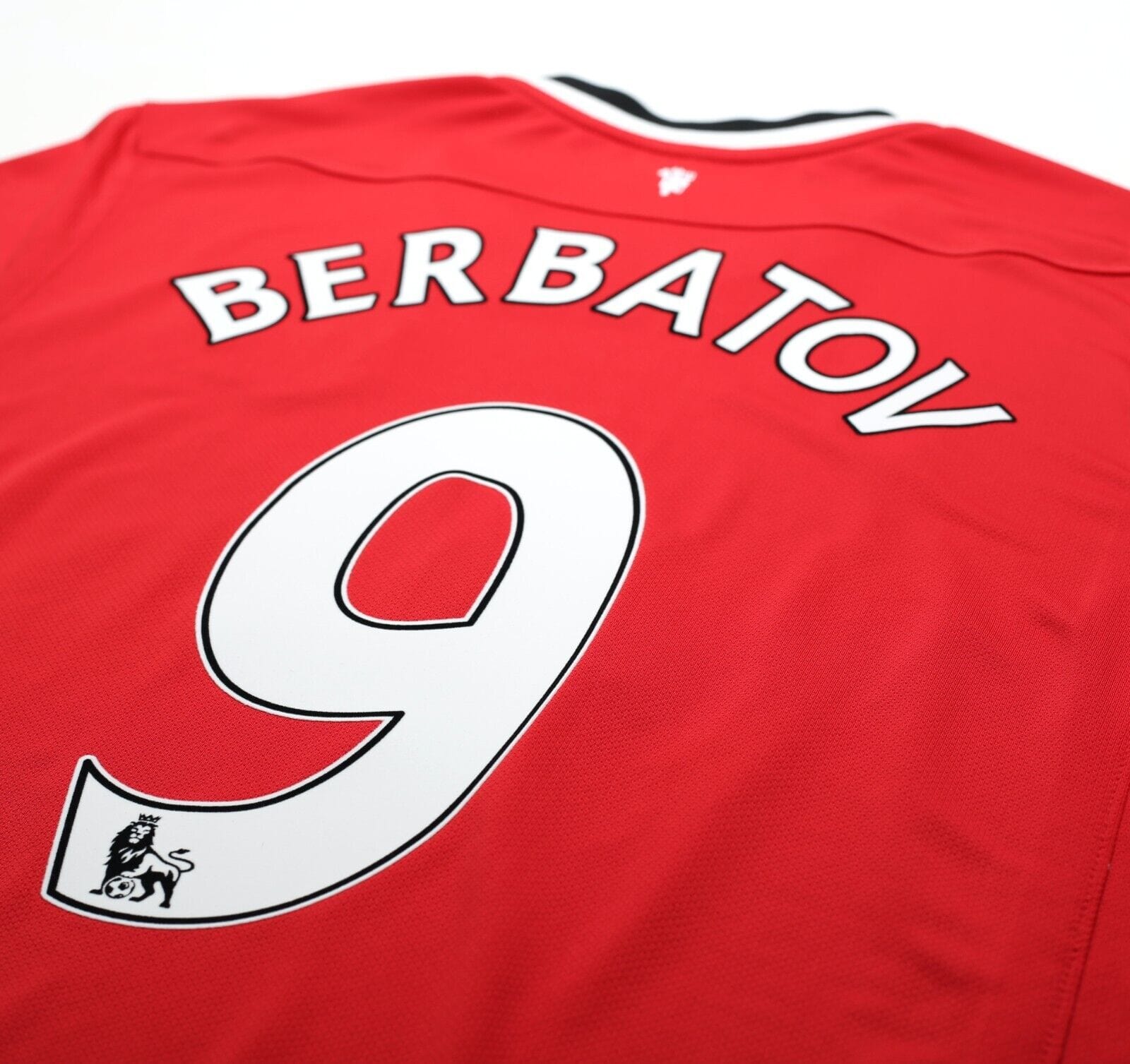 2011/12 BERBATOV #9 Manchester United Vintage Nike Home Football Shirt (M/L)