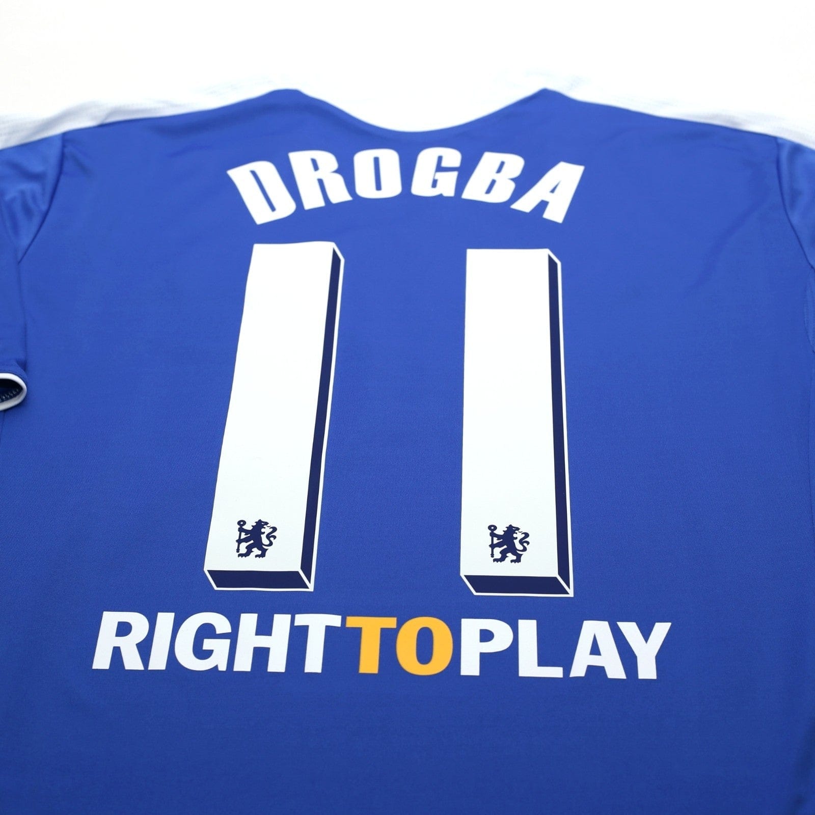 2011/12 Drogba #11 Chelsea Vintage adidas CL Home Football Shirt (L)