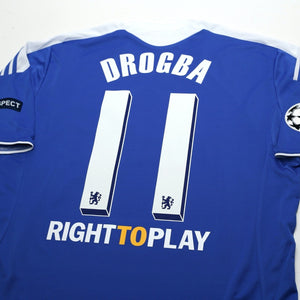 2011/12 Drogba #11 Chelsea Vintage adidas CL Home Football Shirt (L)