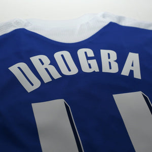2011/12 Drogba #11 Chelsea Vintage adidas CL Home Football Shirt (L)