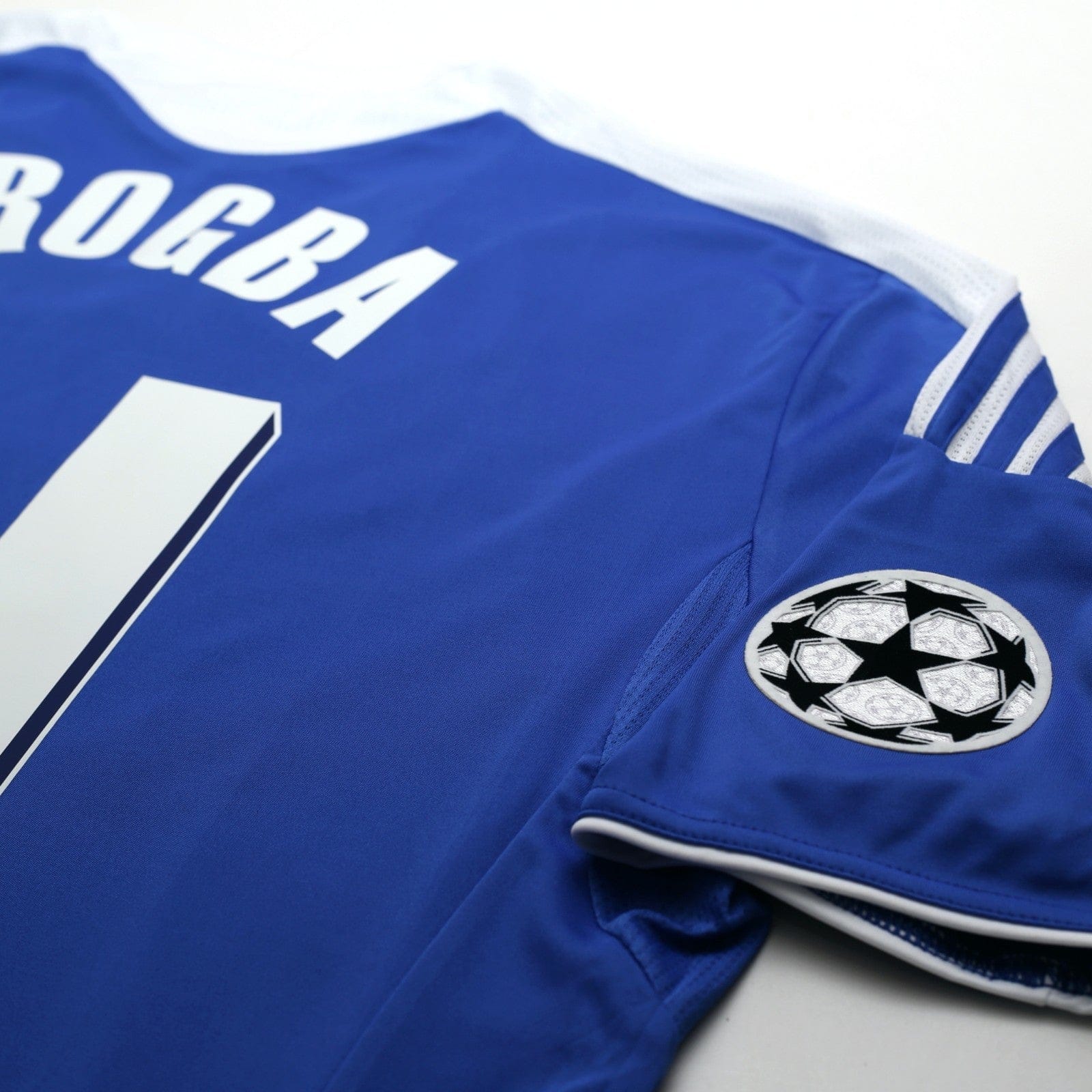 2011/12 Drogba #11 Chelsea Vintage adidas CL Home Football Shirt (L)