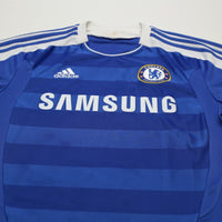 2011/12 Drogba #11 Chelsea Vintage adidas UCL Home Football Shirt (M)